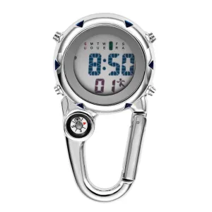 Digital Carabiner Multi-function Clip Pocket Watch
