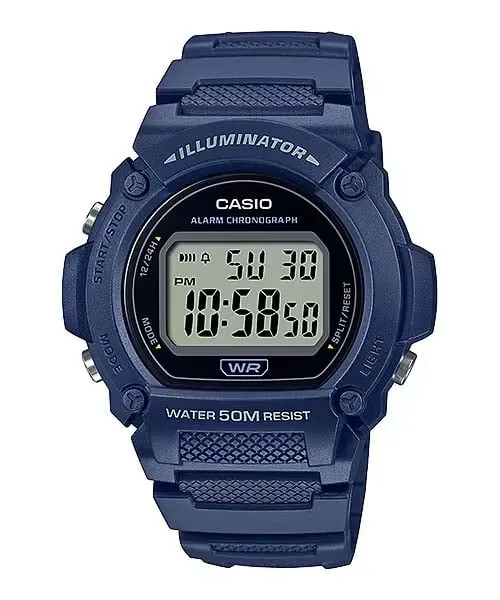 Digital Round Sport Blue Watch