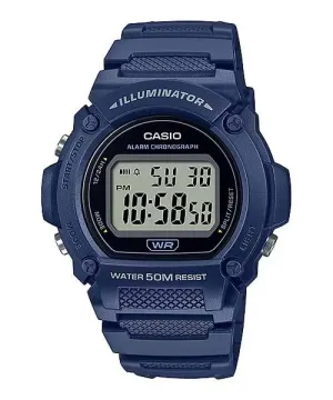 Digital Round Sport Blue Watch