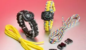 DIY Paracord Compass Bracelet (12 Pack)