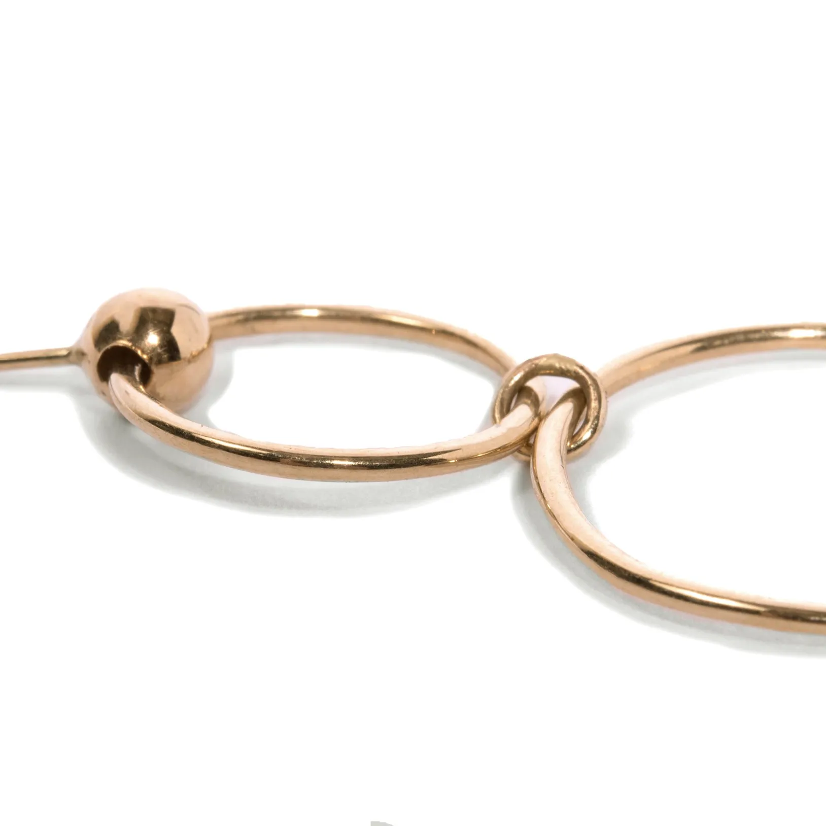 Double Hanging Hoops Stud Single Earring