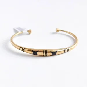 Double X African Brass Bracelet