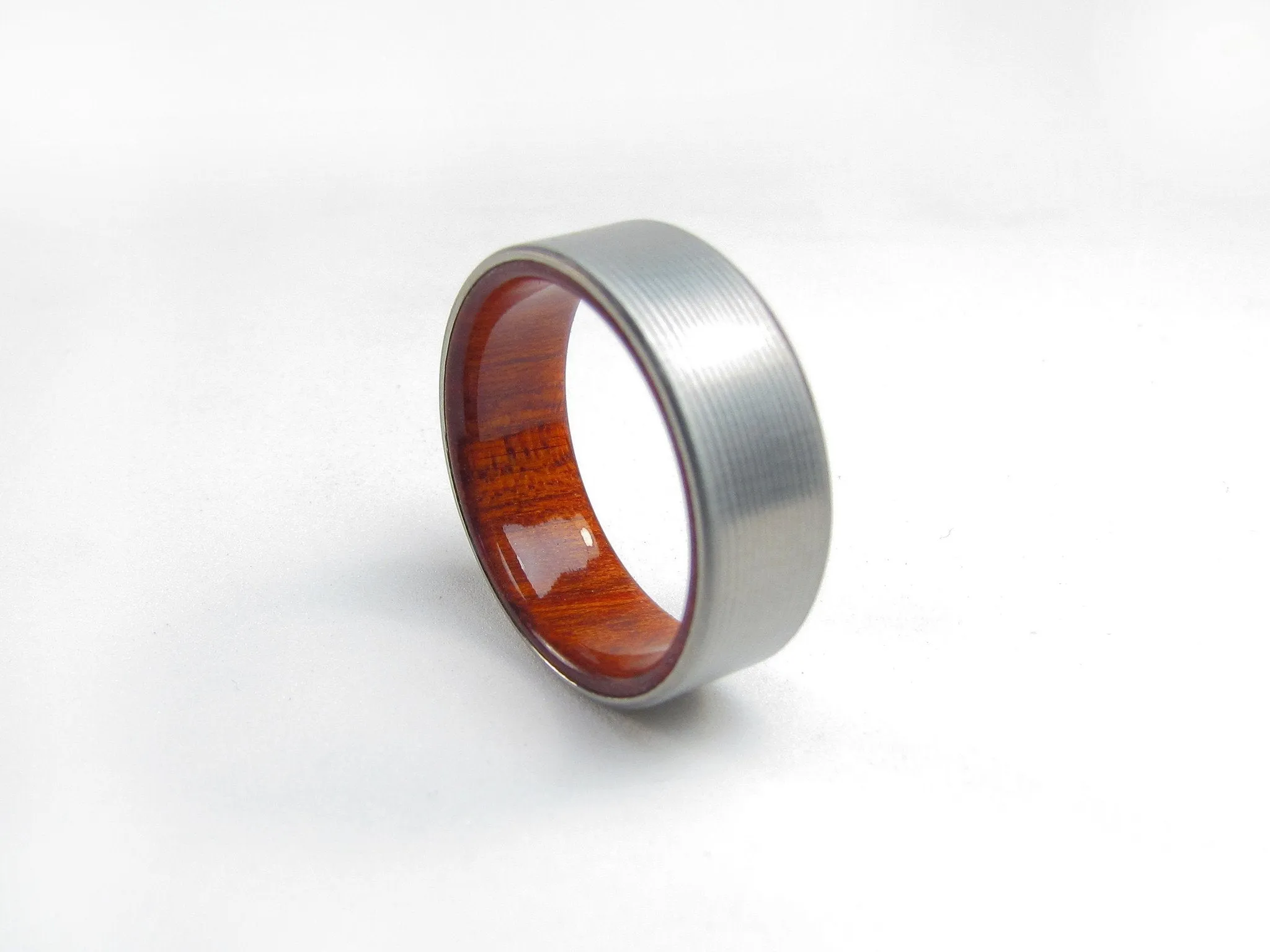 Duality (Bloodwood) - Men's Titanium and Wood Wedding Band