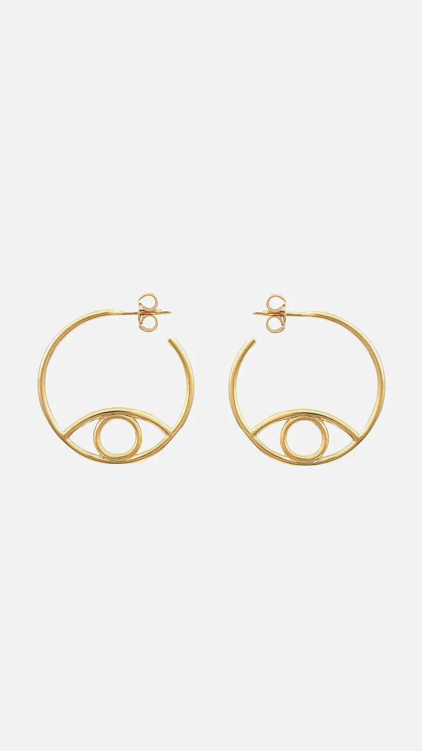 EARRINGS "EYE HOOPS"
