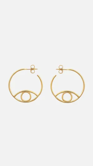 EARRINGS "EYE HOOPS"