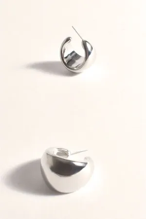 Elise Mini Wide Hoop Silver