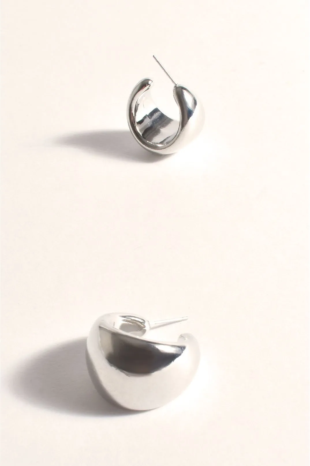 Elise Mini Wide Hoop Silver