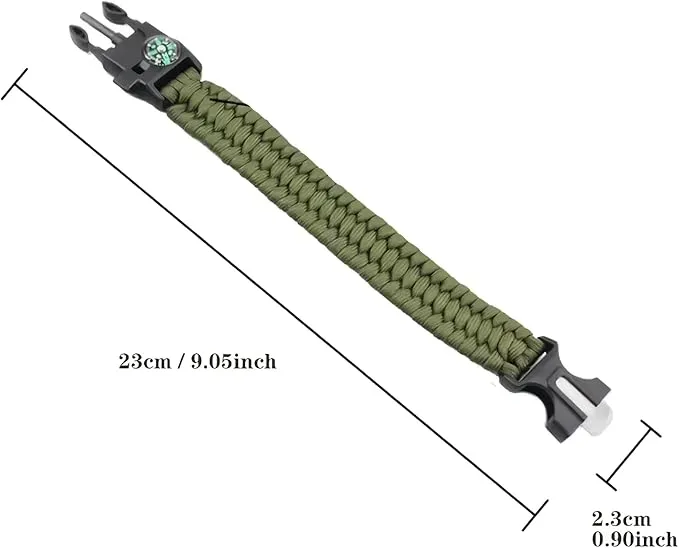 Emergency Magnesium Fire Starter 10 Bags Wax Rope Tent Paracord Bracelet for Camping Hiking Bushcraft Outdoor Survival Fishing Hunting