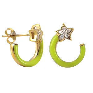 Enamel Star Earrings