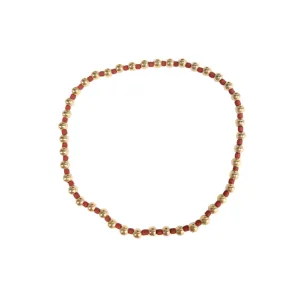 Erin Gray 3mm Color Crush Newport Crimson Red & Gold Waterproof Bracelet