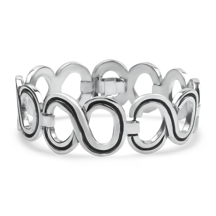 Estate Sterling Silver Infinity Link Bracelet