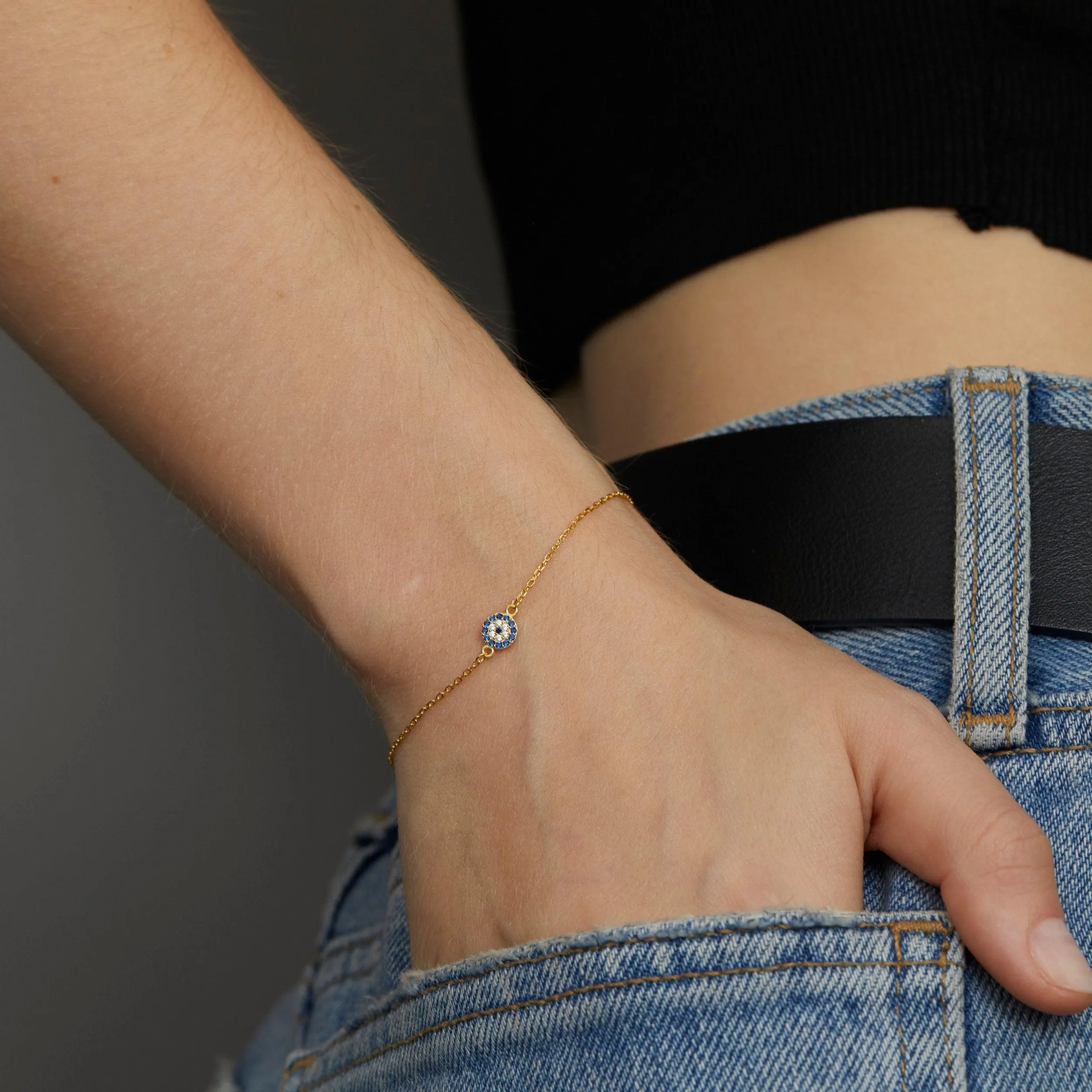 Evil Eye Bracelet - 18K Gold Vermeil