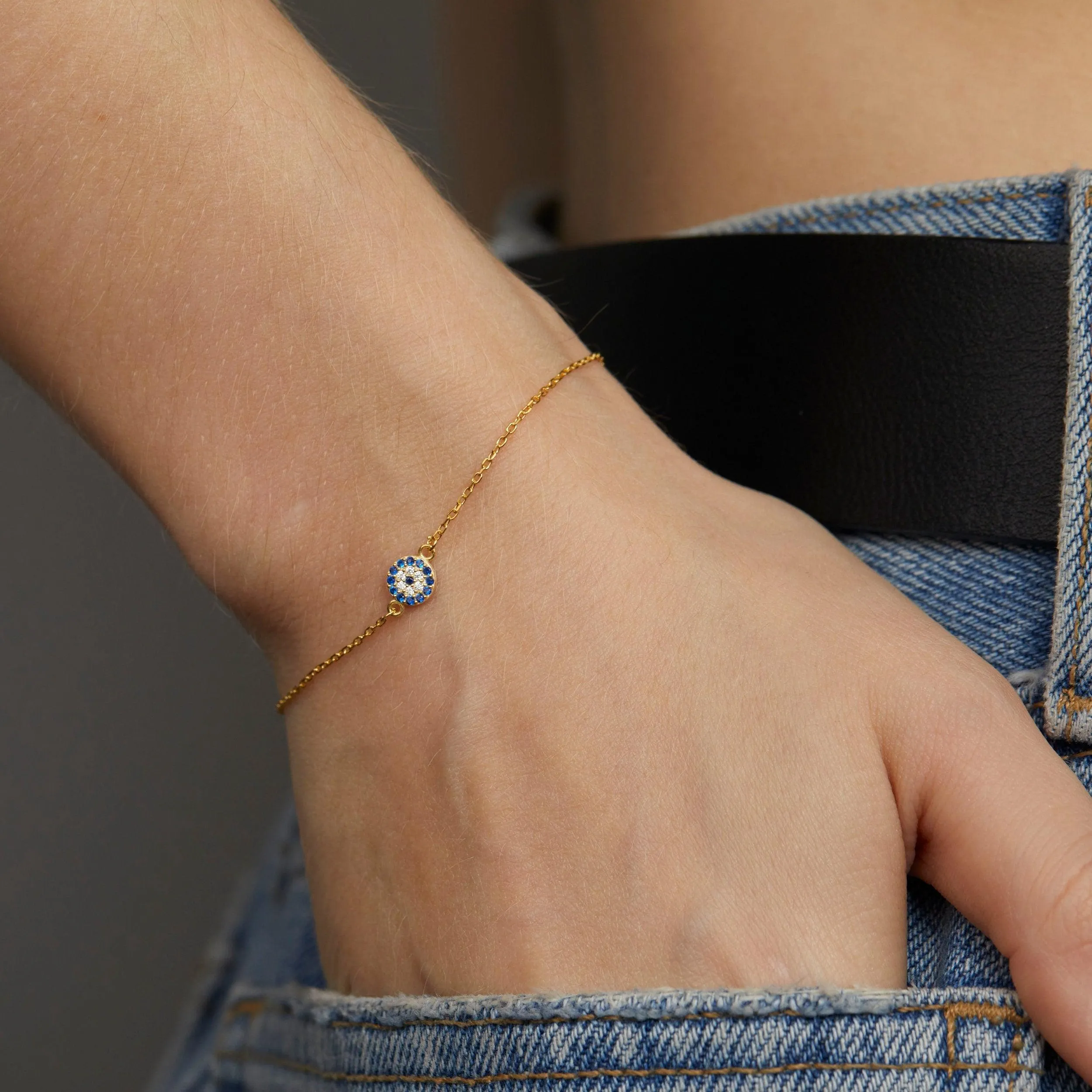 Evil Eye Bracelet - 18K Gold Vermeil