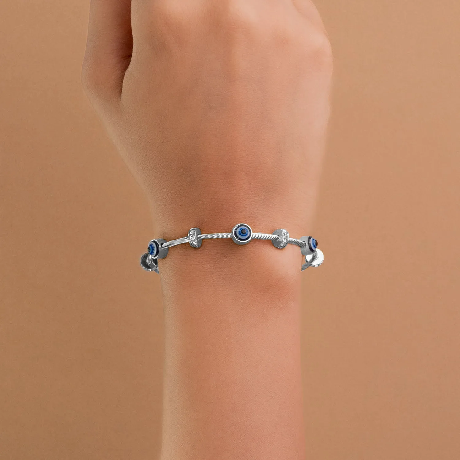 Evil Eye Diamond Magnetic Bracelet