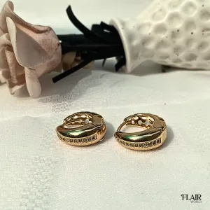 Fancy Solid Gold Hoops