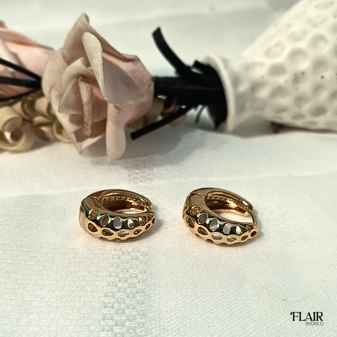 Fancy Solid Gold Hoops