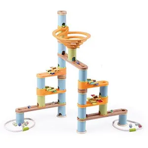 Fat Brain Toys Bamboo Builder Marble Run Music (127 pieces)