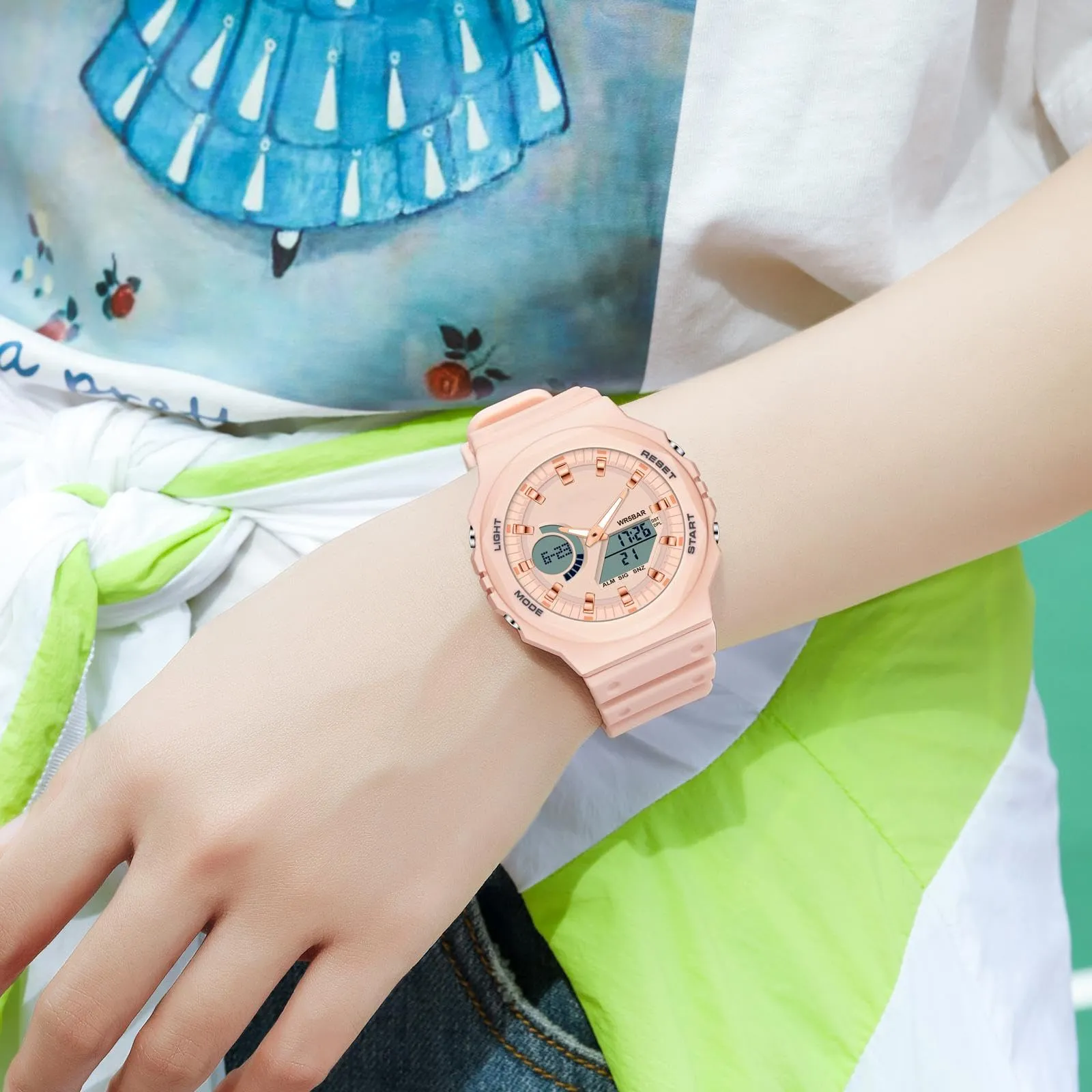 Findtime Black Unisex Watches Digital, Watches for Men Women Waterproof Sports Electronic Men's Wristwatches