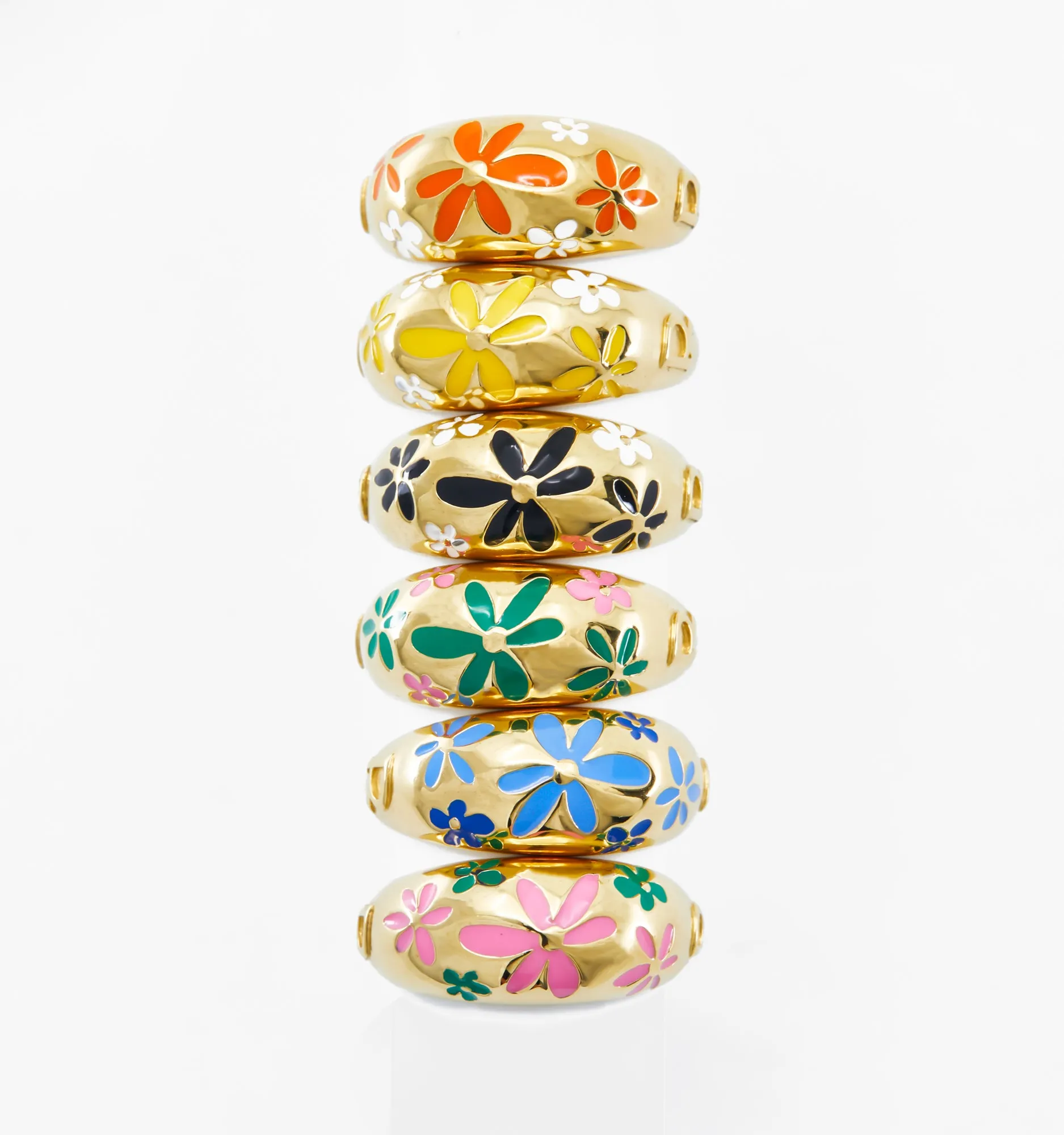 Flower Ring - Black And White