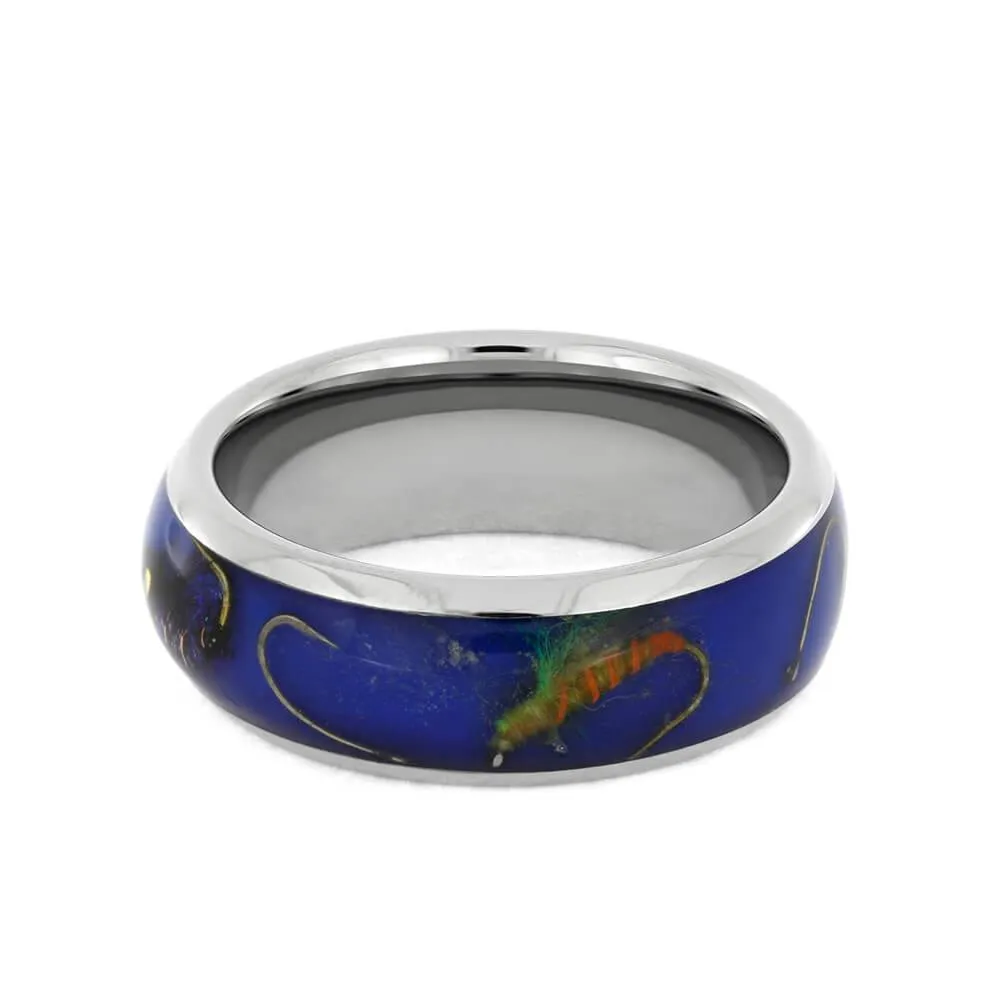 Fly Fishing Lure Ring in Titanium