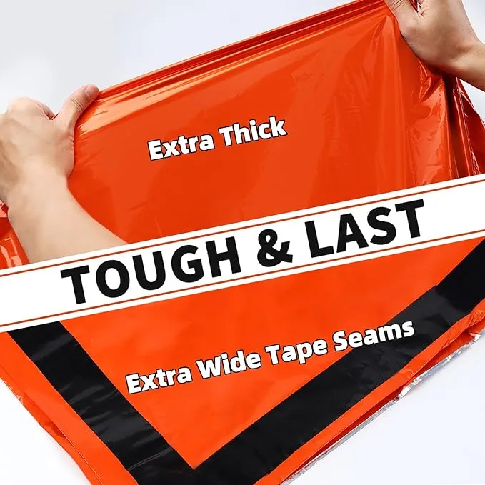 Frelaxy Emergency Tent Emergency Sleeping Bag Set, Survival Shelter & Emergency Bivy with Whistles, Paracord, Storage Pouches, and EVA Case, Perfect for Survival Kits