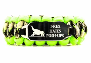 Funny 550 Paracord Bracelet with Custom Engraved Stainless Steel ID Tag