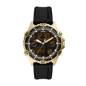 Garrett Analog-Digital Black Silicone Watch