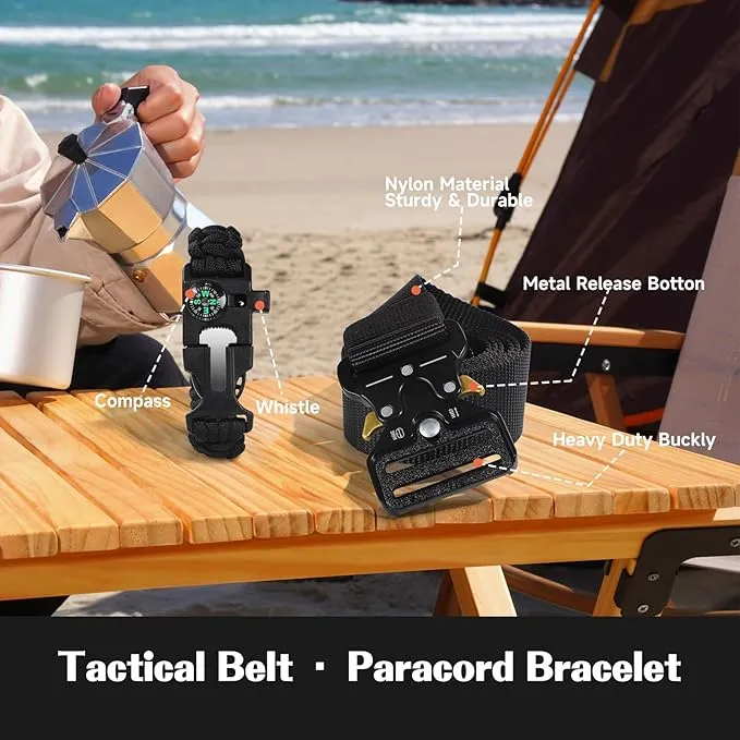 Gifts Set for Men,Dad Gift Box Dad Gifts from Son Daughter, Fathers Day Box for Son Dad Brother in Law Boyfriend Husband Young Man Adult Guy, Cool Camping Ourdoor Survival Kit