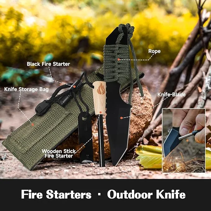 Gifts Set for Men,Dad Gift Box Dad Gifts from Son Daughter,Gift for Father's Day Birthday Tumbler Mug Gift Box Basket, Cool Camping Ourdoor Survival Kit for Son Dad in Law Husband