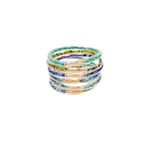 Girls Mardi Gras Confetti Bracelets Waterproof