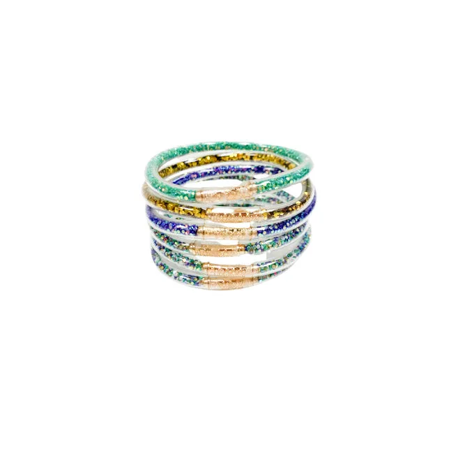 Girls Mardi Gras Confetti Bracelets Waterproof