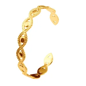 Golden Coin Evil Eye Bracelet – 18K Gold