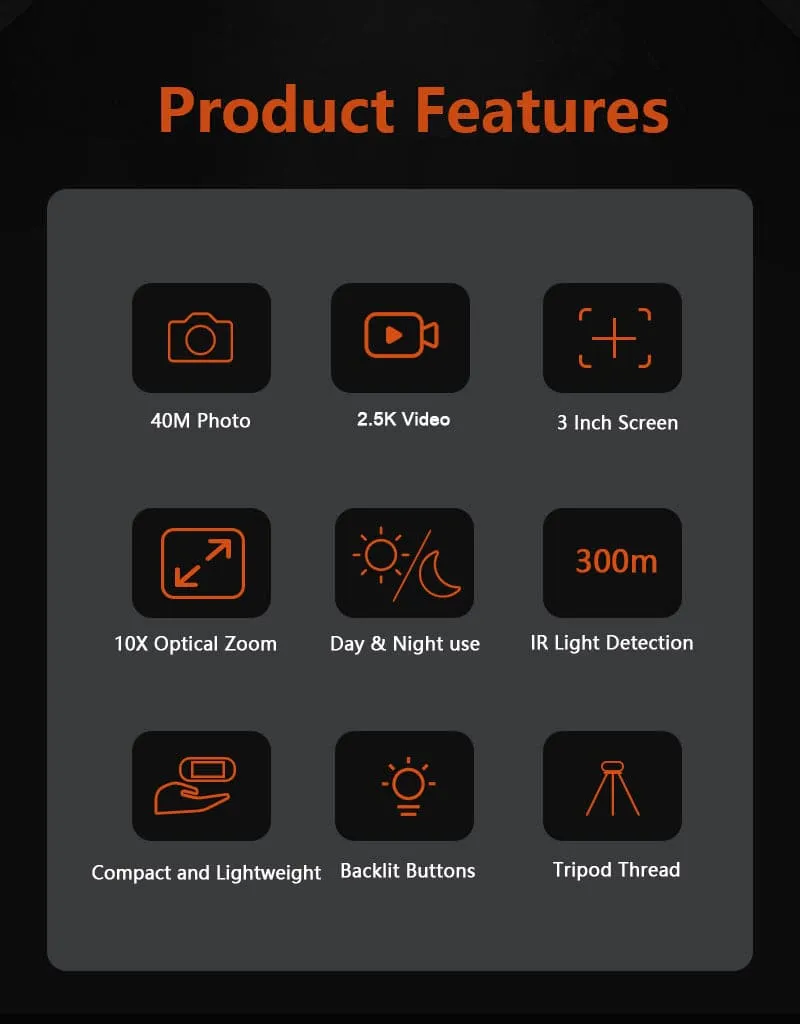 GS2U RECON DT190 Digital Night Vision Monocular with photo and video modes