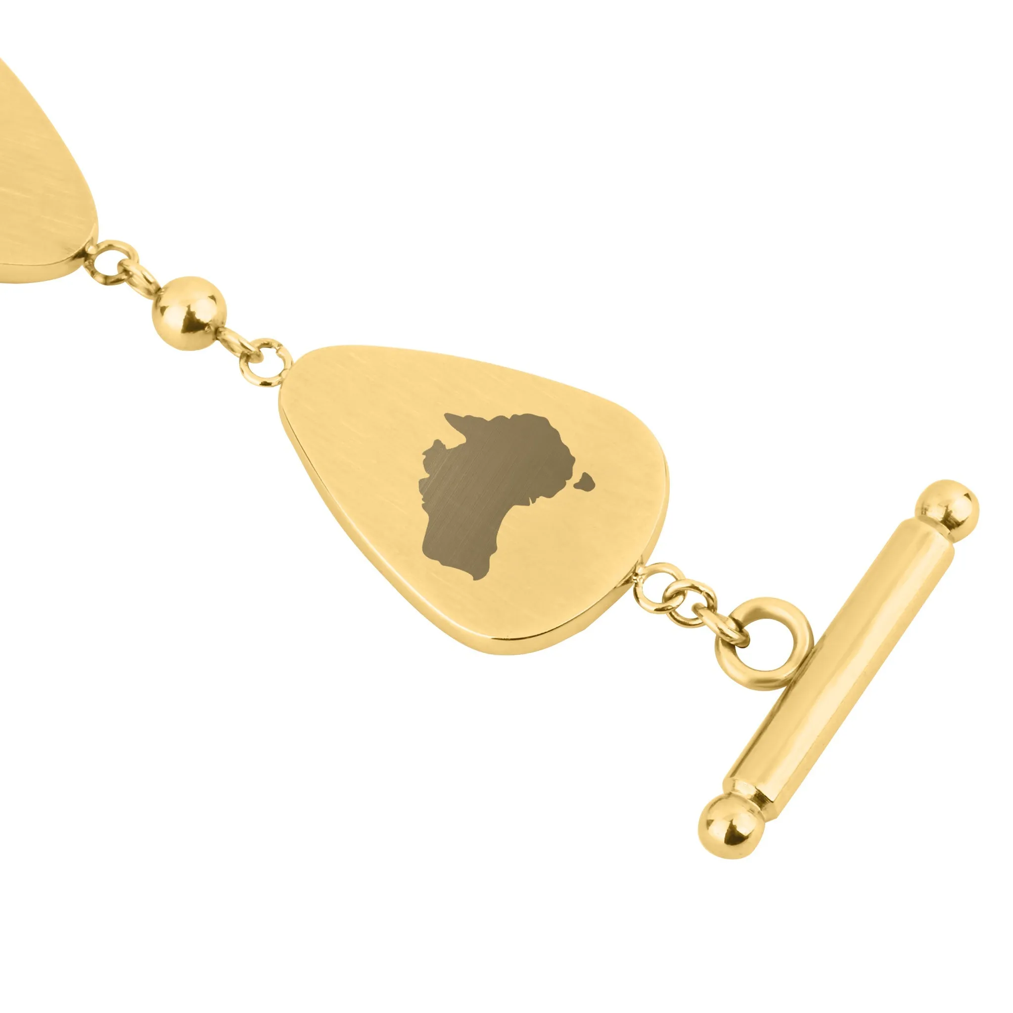 Gum Burl Drop Bracelet - Yellow Gold