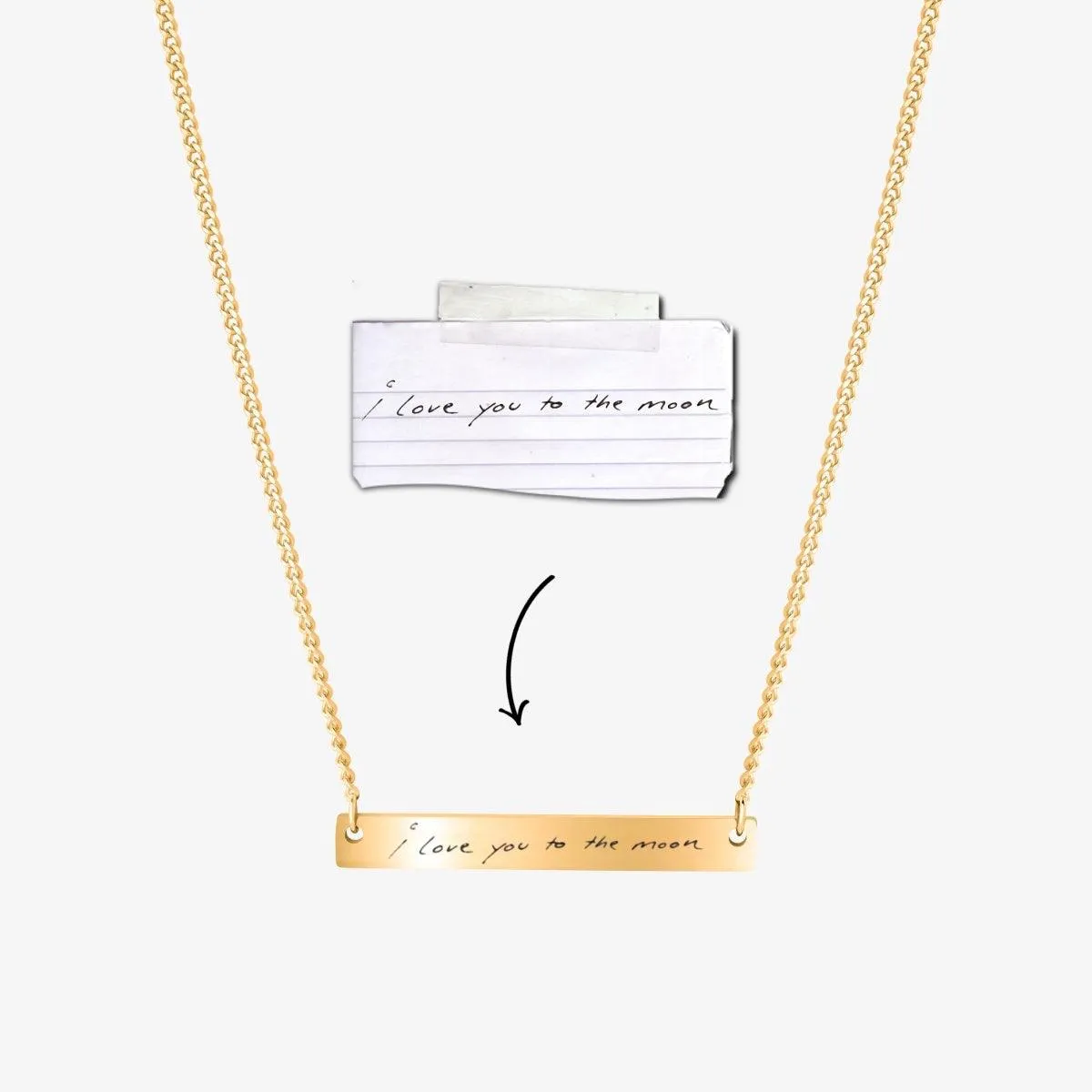 Handwriting Plate Necklace