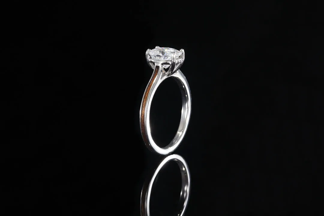 HAWAIIAN KOA PLATINUM DIAMOND ENGAGEMENT RING