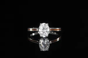 HAWAIIAN KOA PLATINUM DIAMOND ENGAGEMENT RING