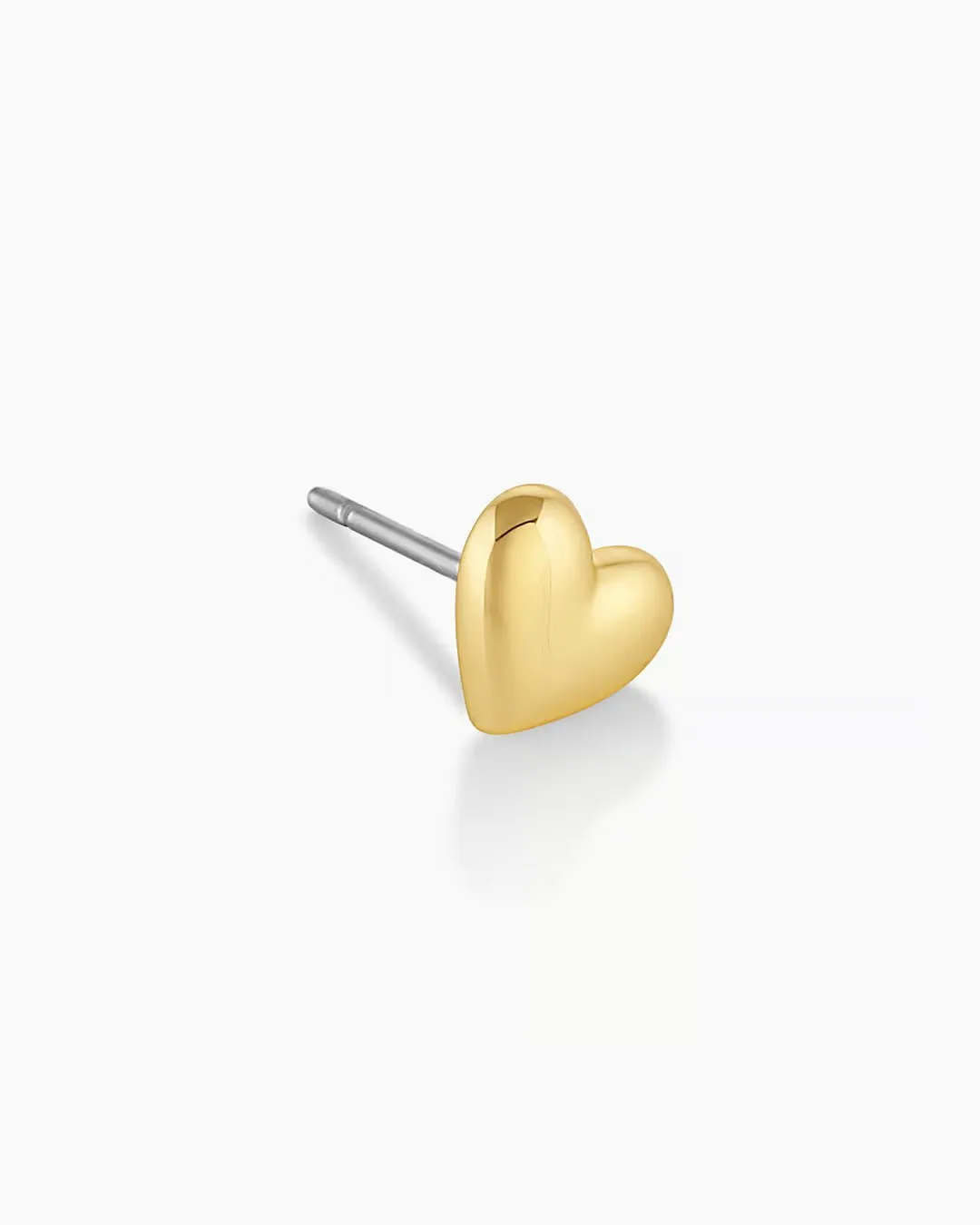 Heart Charm Stud in Gold / Heart