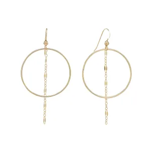 Hoop Dangle Chain Earrings