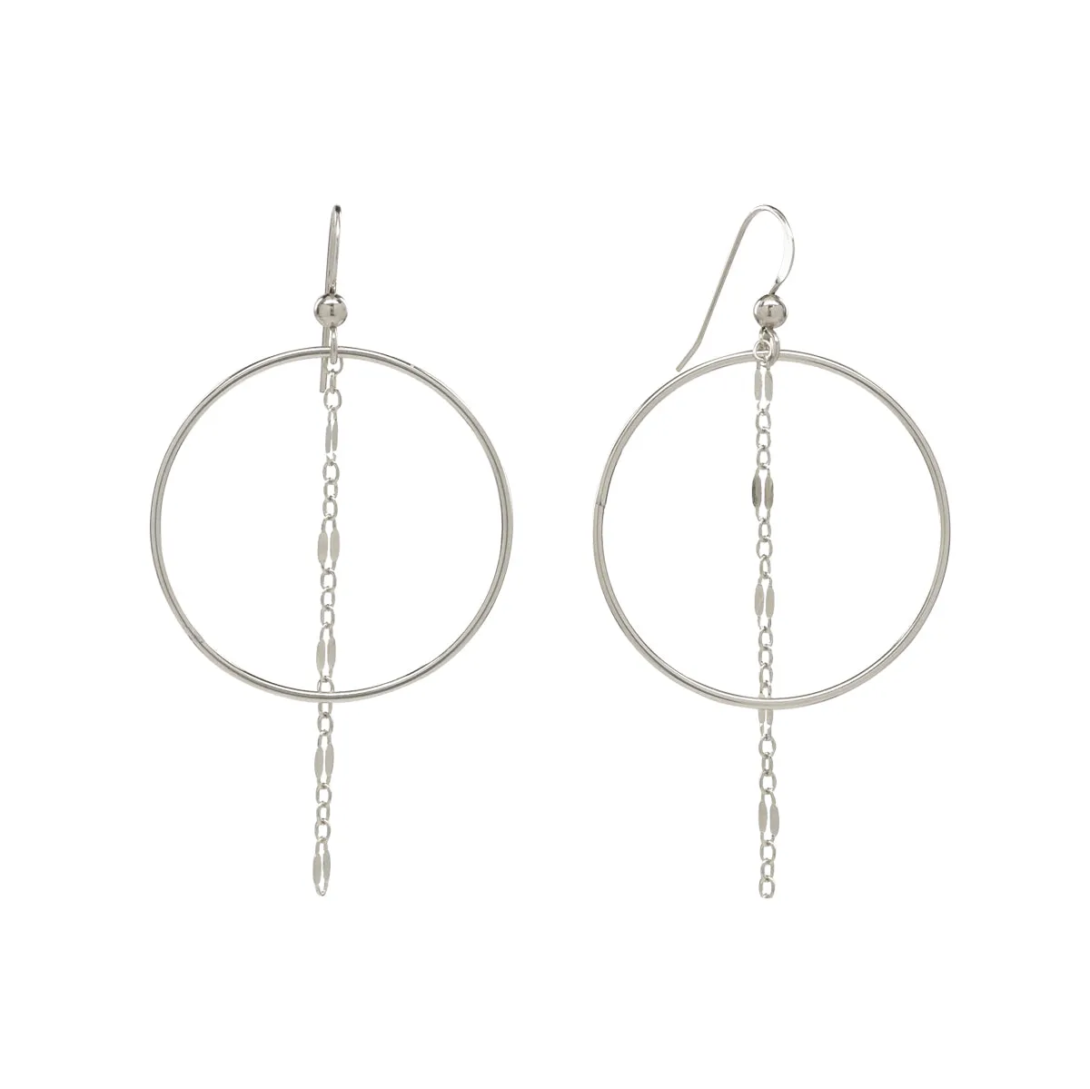 Hoop Dangle Chain Earrings