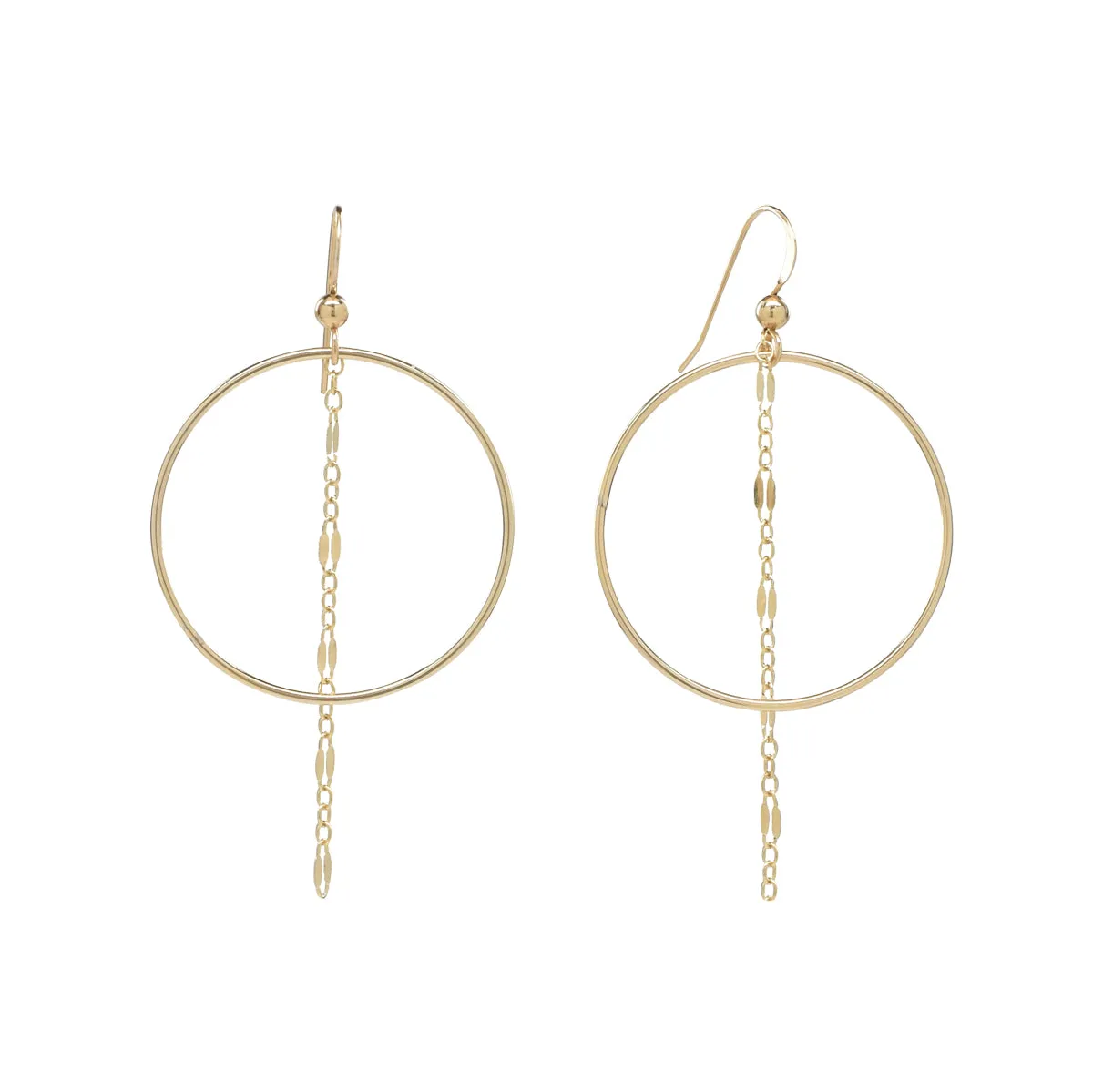 Hoop Dangle Chain Earrings