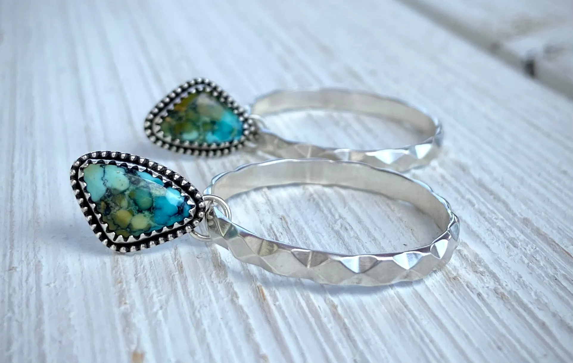 Hubei Turquoise Stud Hoops