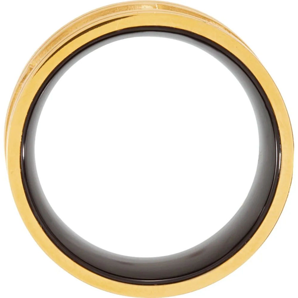 Immerse Plated Stainless Steel & Titanium Band, Size 12