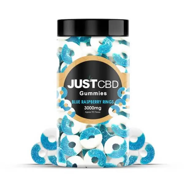 Just CBD Blue Raspberry Ring Gummies