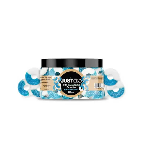 Just CBD Blue Raspberry Ring Gummies