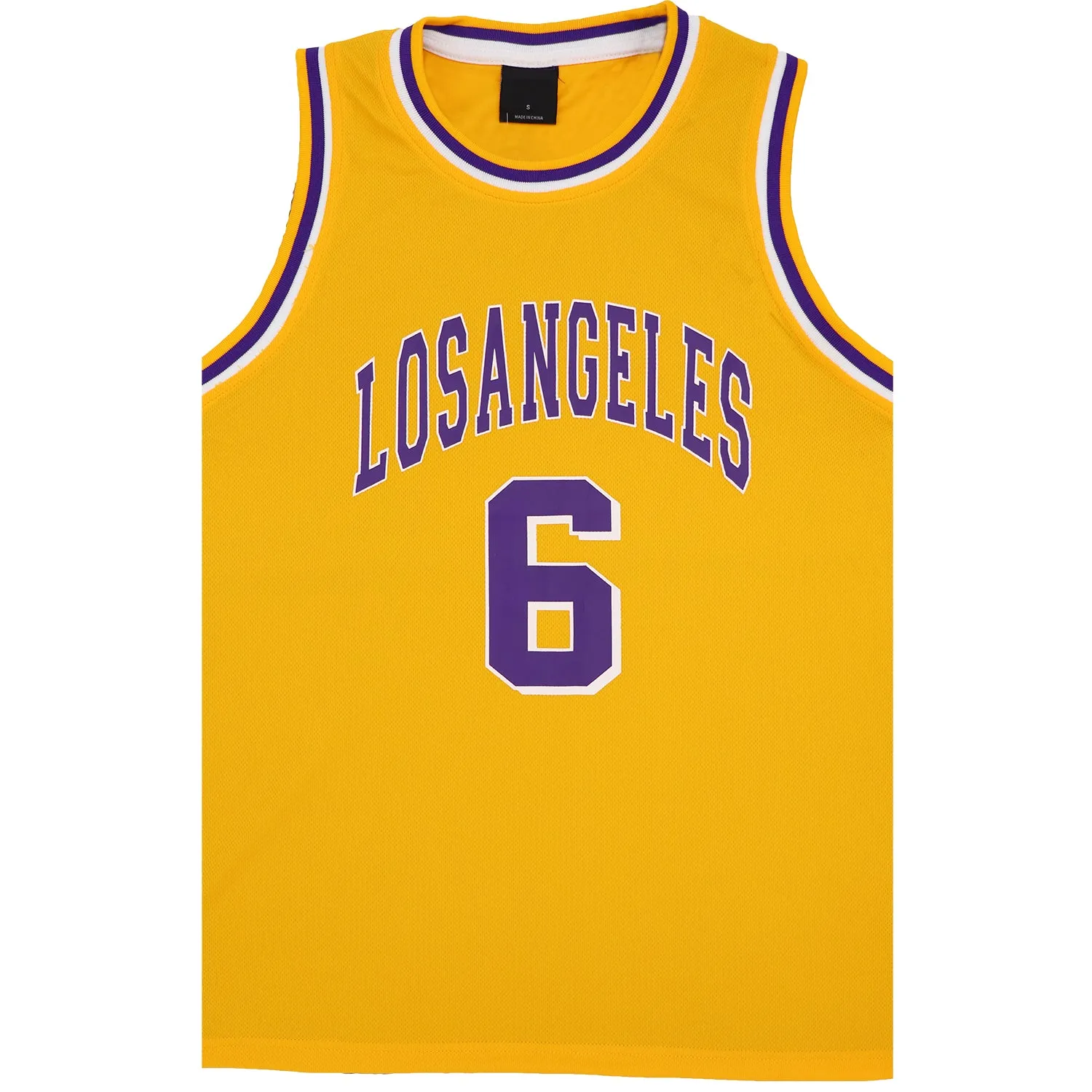 LA Hoops Kids Basketball Jersey – Yellow (No. 6)