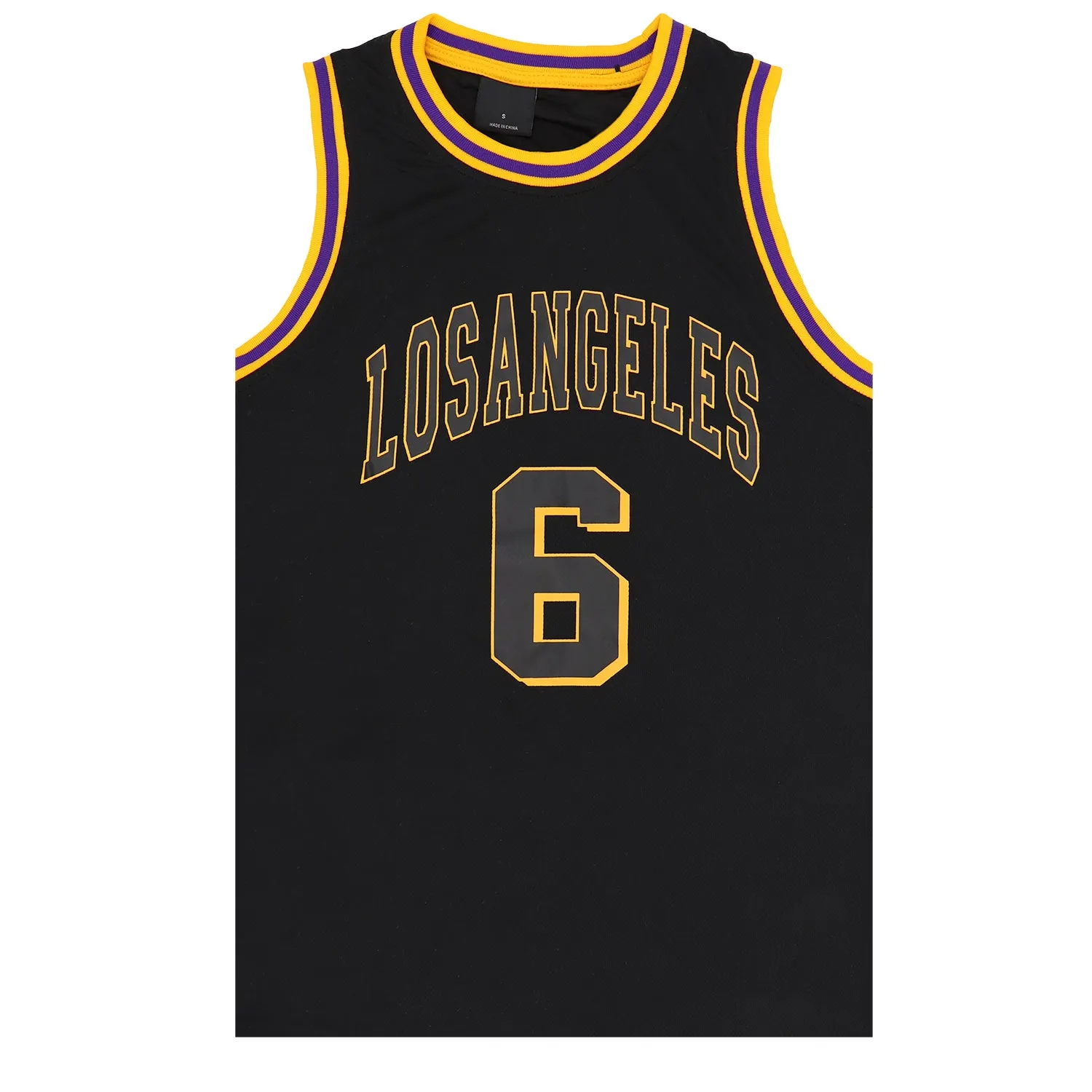 LA Hoops Kids Basketball Jersey – Yellow (No. 6)