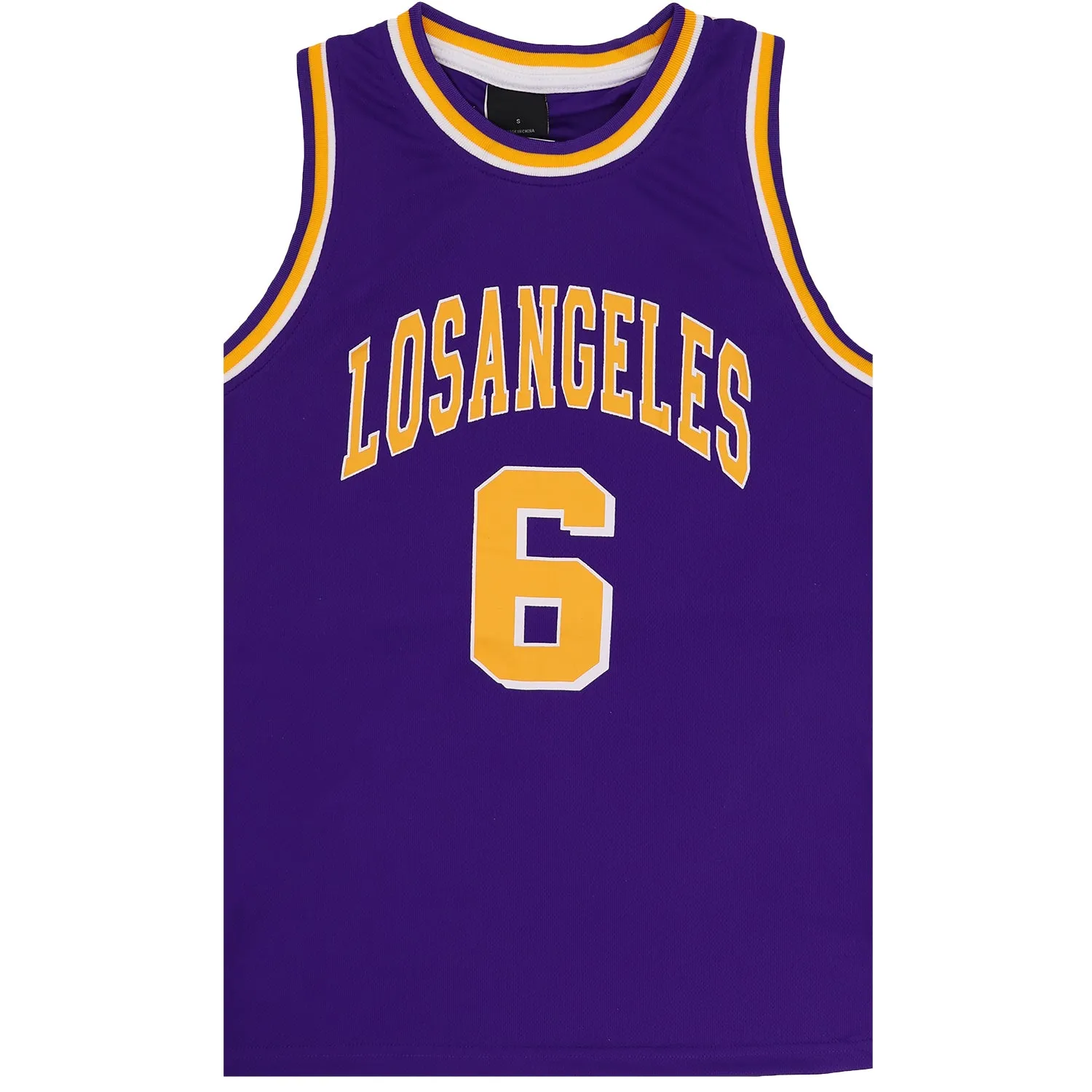 LA Hoops Kids Basketball Jersey – Yellow (No. 6)