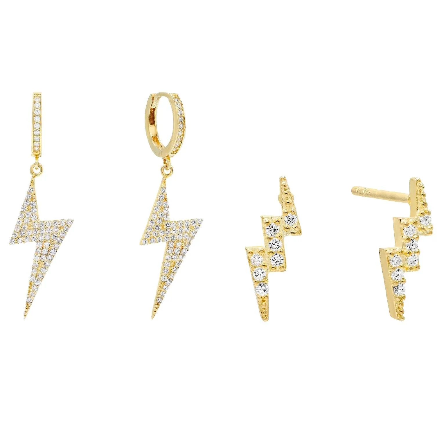 Lightning Bolt Earring Combo Set