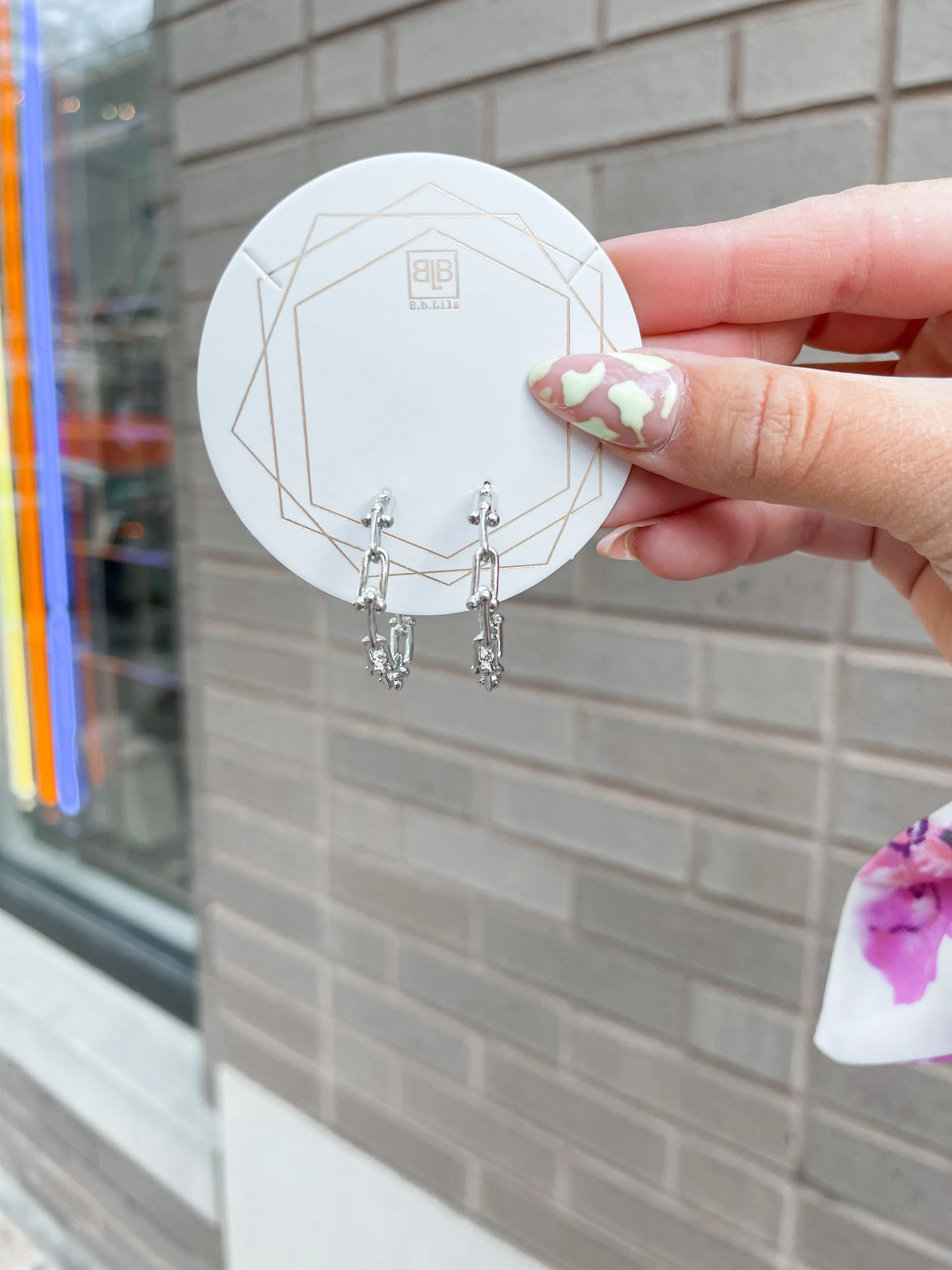 Little Chain Earrings by B.b.Lila silver